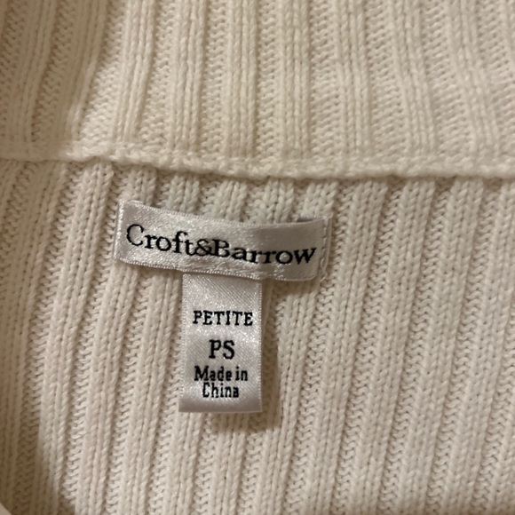 Croft & Barrow quilted sweater jacket women’s size Petite Small - Picture 5 of 7